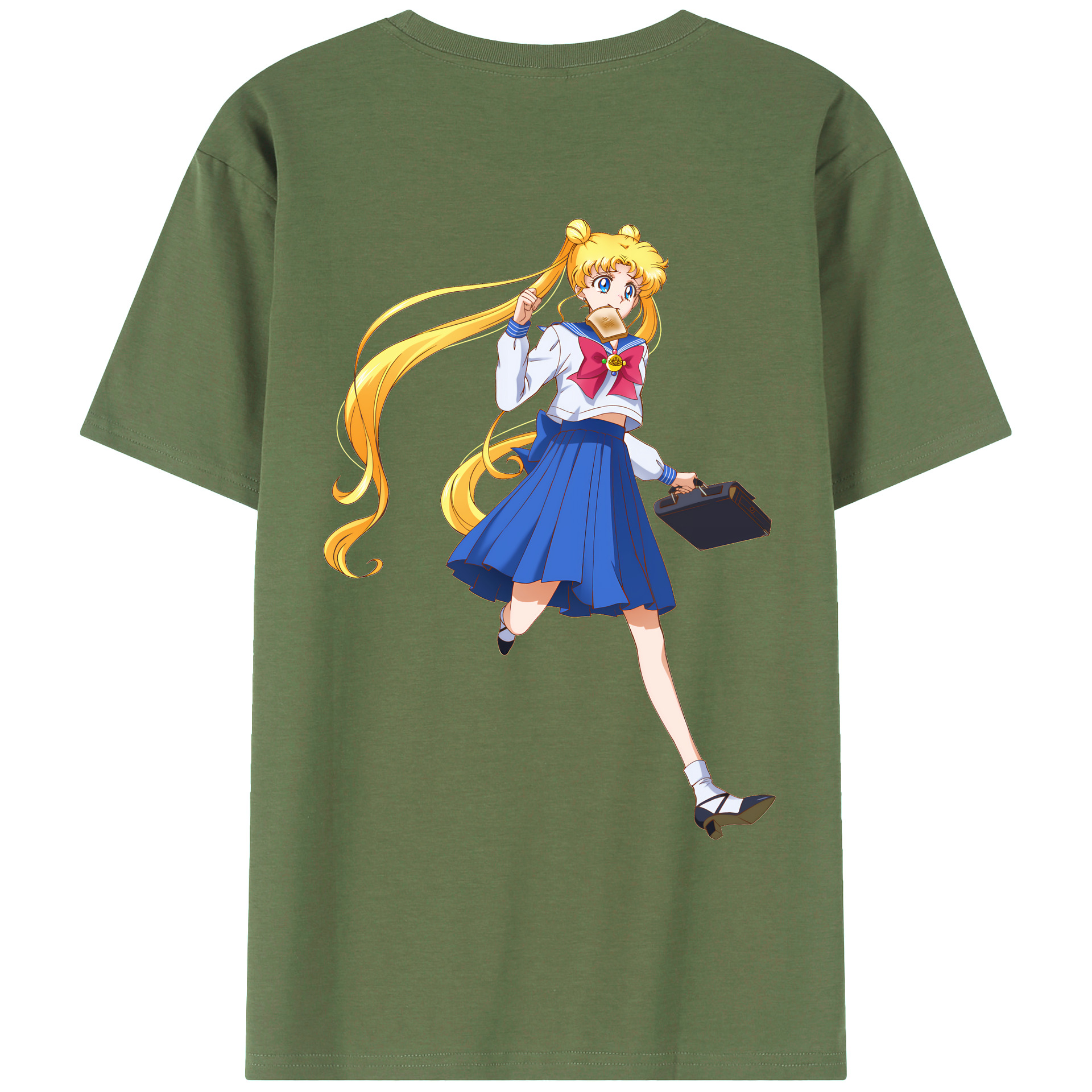 （画像用） 美少女戦士セーラームーン 愛野 美奈子 あいの みなこ Sailor Moon Aino Minako 綿100％ メンズ半袖Tシャツ（バックプリント） 通気性
